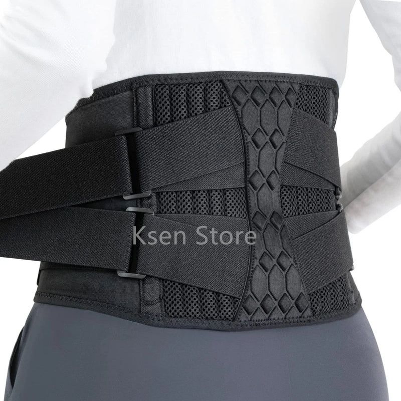 Adjustable Waist Support Lumbar Back Belt Lower Back Brace for Back Pain Relief Lumbar Spine Strap with 10 Stays Waist Protector